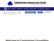 Tablet Screenshot of cornerstonecounselling.com